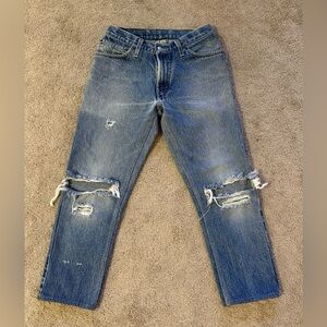 RE/DONE Levi’s Relaxed Straight Distressed Jeans 26x25 One of a Kind